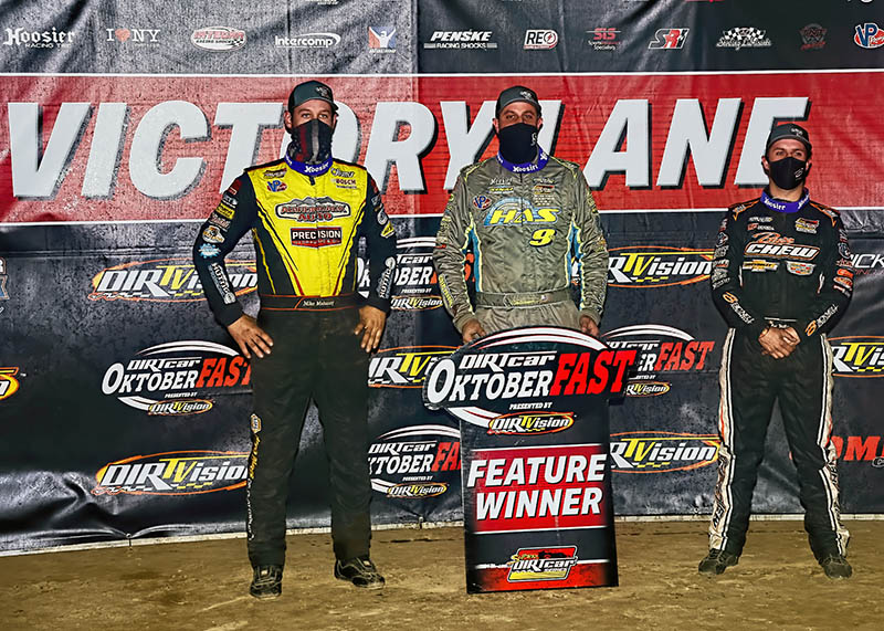 Top-3 Victory Lane photo attachment by Don Romeo (L-R: Mike Mahaney-Matt Sheppard-Mat Williamson)